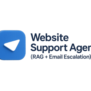 website support agent (rag + email escalation)